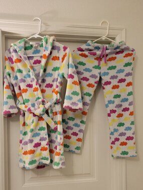 Girl's Bathrobe & Bottoms Set
